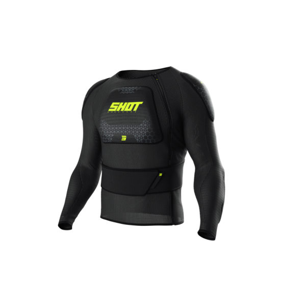 Gilet de protection enfant Shot Airlight - Noir Jaune Fluo