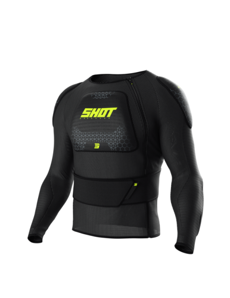 Gilet de protection enfant Shot Airlight - Noir Jaune Fluo