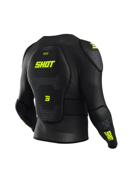 Gilet de protection enfant Shot Airlight - Noir Jaune Fluo