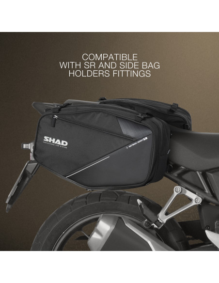 Sacoches cavalières extensibles SHAD SL58 36 à 46L V2