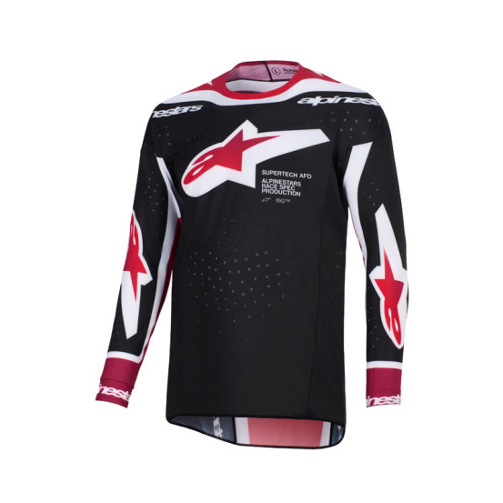 Maillot cross Alpinestars 2026 Supertech Pro Vista - Noir Rouge Blanc
