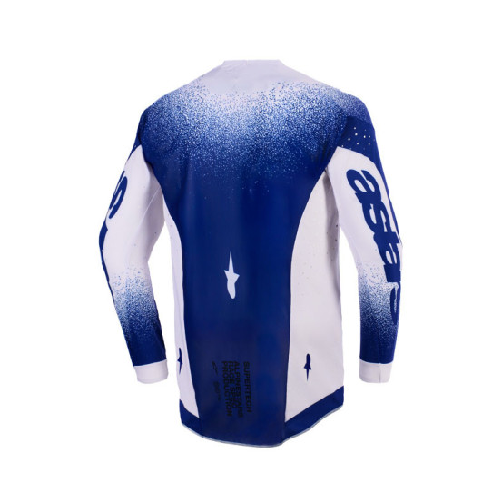Maillot cross Alpinestars 2026 Supertech Scenz - Light Gris Dark Bleu