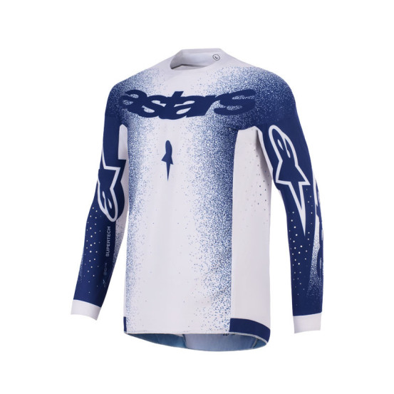 Maillot cross Alpinestars 2026 Supertech Scenz - Light Gris Dark Bleu