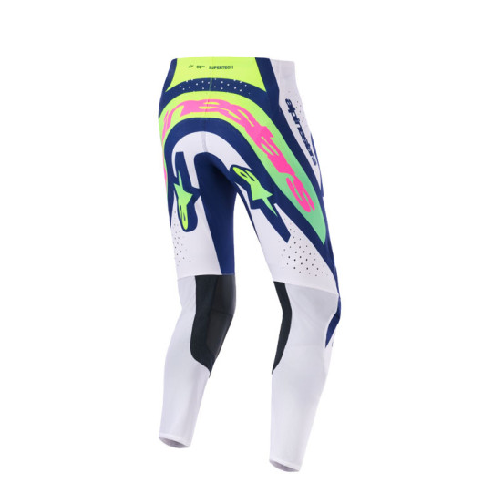 Pantalon cross Alpinestars 2026 Supertech Vista - Light Gris Jaune Fluo Bleu