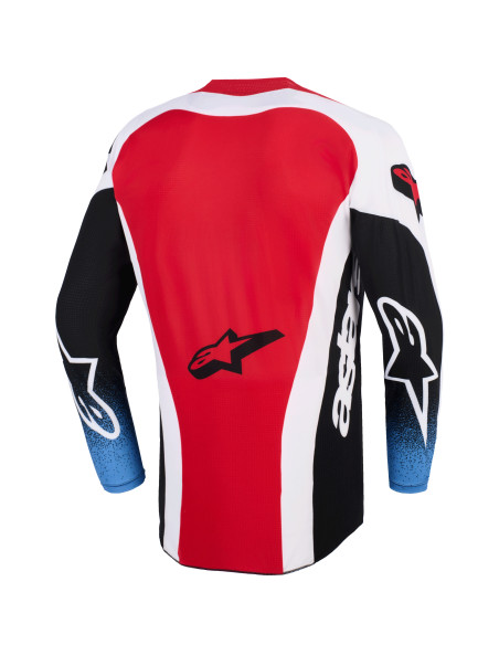 Maillot cross Alpinestars 2026 Techstar Knif - Noir Blanc Rouge