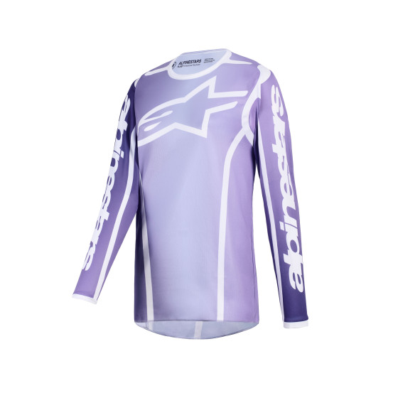 Maillot cross femme Alpinestars 2026 Stella Fluid Apex - Violet Blanc