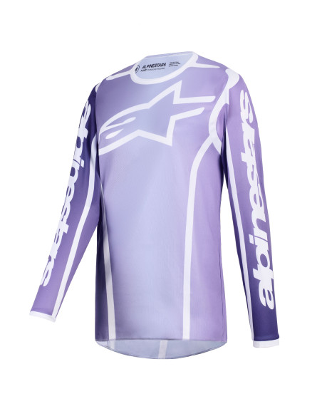 Maillot cross femme Alpinestars 2026 Stella Fluid Apex - Violet Blanc