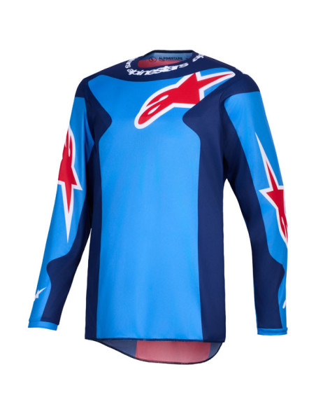 Maillot cross Alpinestars 2026 Fluid Grid - Bleu Rouge