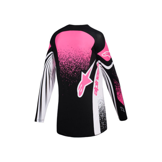 Maillot cross femme Alpinestars 2026 Stella Techstar Nomur - Noir Blanc Fuchsia