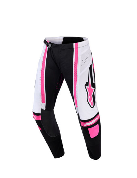 Pantalon cross femme Alpinestars 2026 Stella Techstar Nomur - Noir Blanc Fuchsia