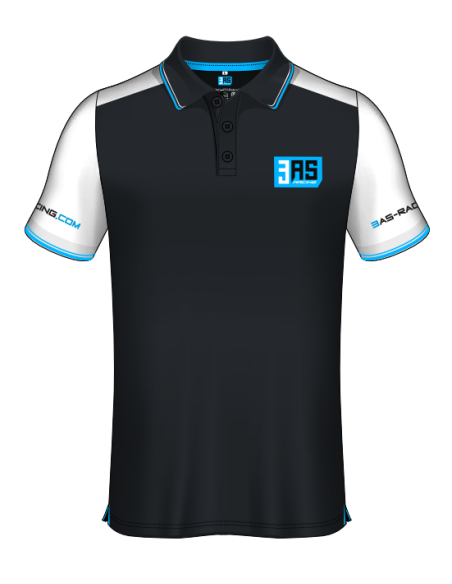Polo 3AS Racing 2021 - Noir Blanc