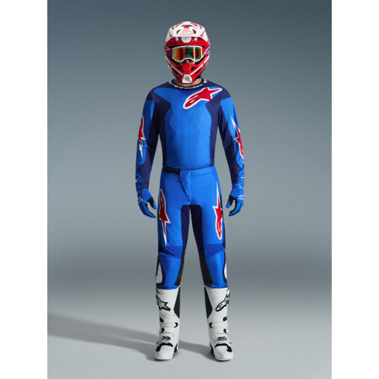 Tenue cross Alpinestars 2026 Fluid Grid - Bleu Rouge