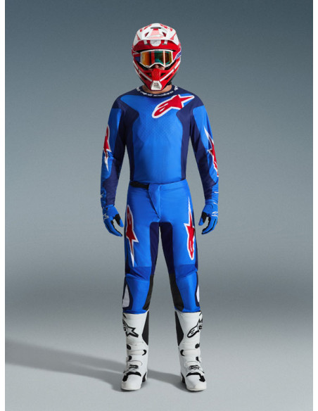 Tenue cross Alpinestars 2026 Fluid Grid - Bleu Rouge