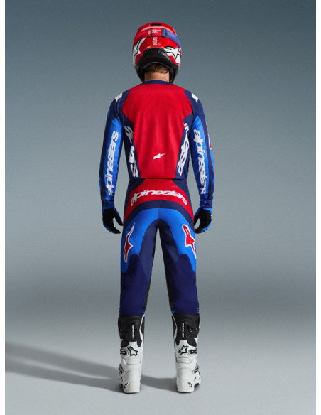 Tenue cross Alpinestars 2026 Fluid Grid - Bleu Rouge