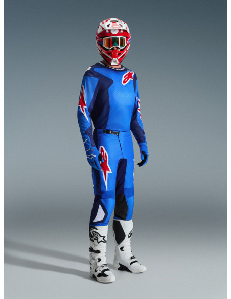 Tenue cross Alpinestars 2026 Fluid Grid - Bleu Rouge