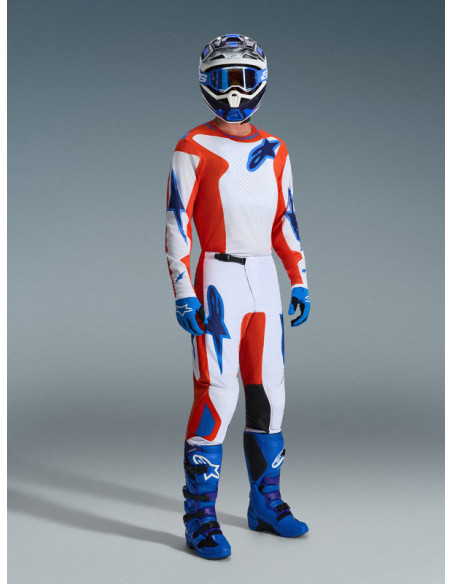 Tenue cross Alpinestars 2026 Fluid Grid - Orange UCLA Bleu