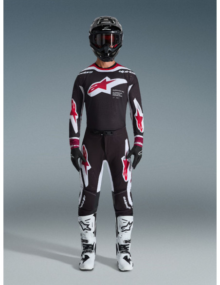 Tenue cross Alpinestars 2026 Supertech Pro Vista - Noir Rouge Blanc