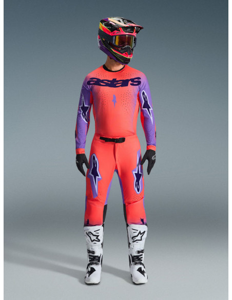Tenue cross Alpinestars 2026 Supertech Scenz - Corail Mauve