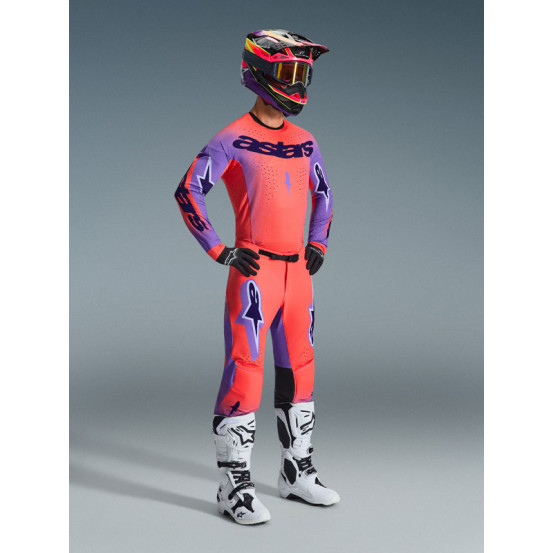 Tenue cross Alpinestars 2026 Supertech Scenz - Corail Mauve