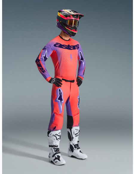 Tenue cross Alpinestars 2026 Supertech Scenz - Corail Mauve