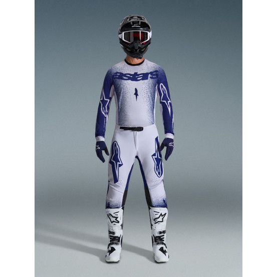 Tenue cross Alpinestars 2026 Supertech Scenz - Light Gris Dark Bleu