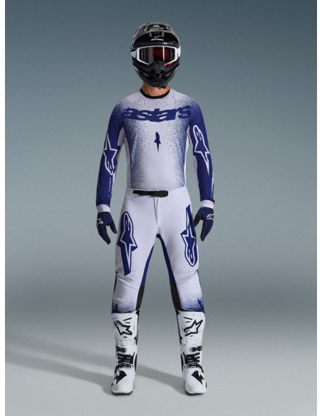 Tenue cross Alpinestars 2026 Supertech Scenz - Light Gris Dark Bleu
