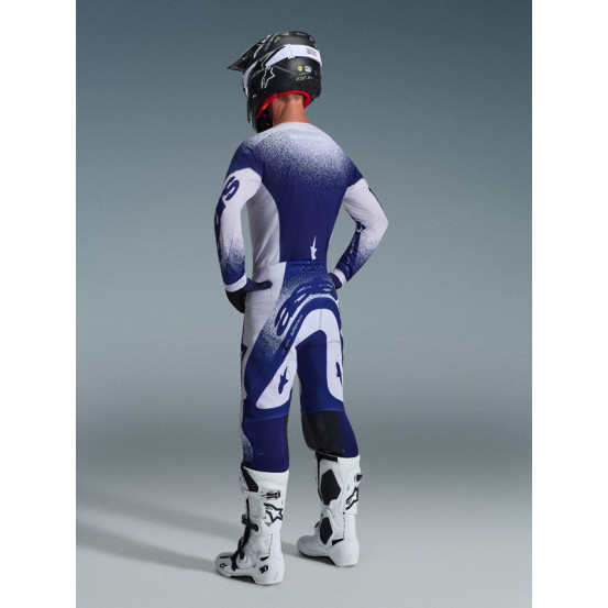 Tenue cross Alpinestars 2026 Supertech Scenz - Light Gris Dark Bleu