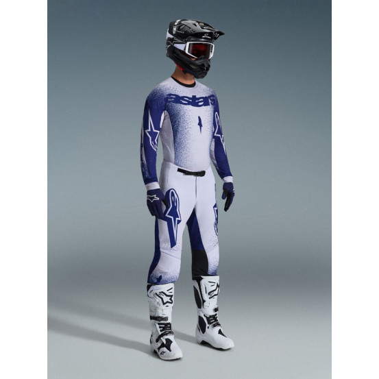 Tenue cross Alpinestars 2026 Supertech Scenz - Light Gris Dark Bleu