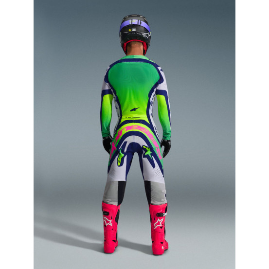 Tenue cross Alpinestars 2026 Supertech Vista - Light Gris Jaune Fluo Bleu