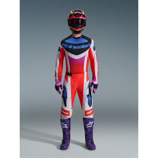 Tenue cross Alpinestars 2026 Techstar Knif - Light Gris Orange Fluo Noir