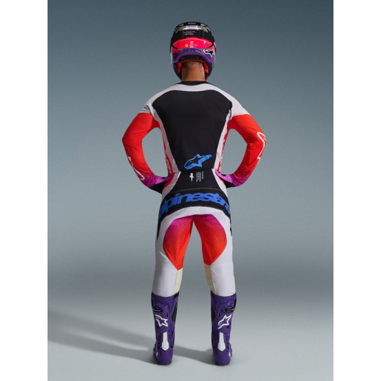 Tenue cross Alpinestars 2026 Techstar Knif - Light Gris Orange Fluo Noir