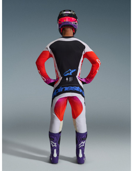Tenue cross Alpinestars 2026 Techstar Knif - Light Gris Orange Fluo Noir