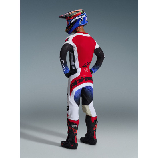 Tenue cross Alpinestars 2026 Techstar Knif - Noir Blanc Rouge