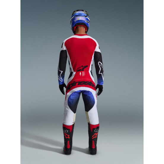 Tenue cross Alpinestars 2026 Techstar Knif - Noir Blanc Rouge