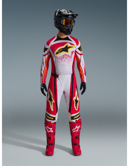 Tenue cross Alpinestars 2026 Techstar Nomur - Light Gris Rouge Noir