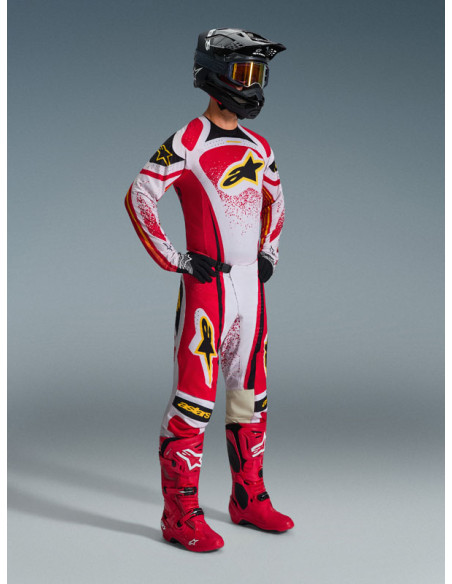 Tenue cross Alpinestars 2026 Techstar Nomur - Light Gris Rouge Noir