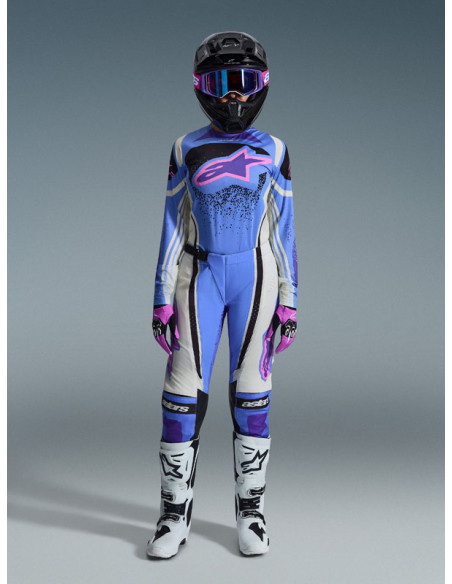 Tenue cross femme Alpinestars 2026 Stella Techstar Nomur - Light Bleu Blanc Noir