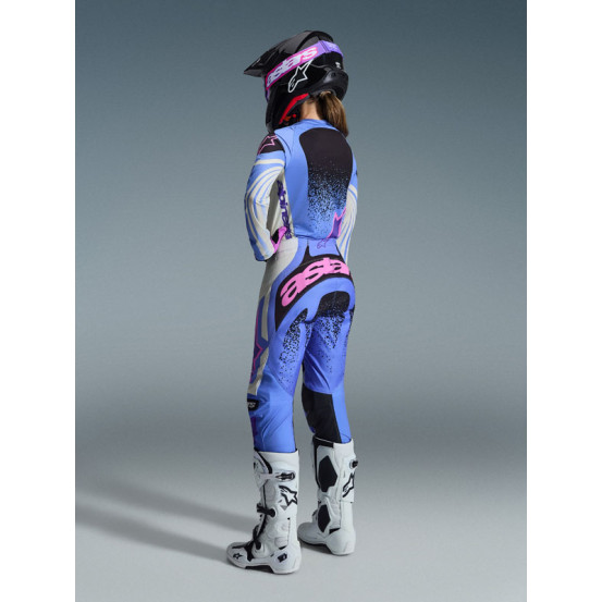 Tenue cross femme Alpinestars 2026 Stella Techstar Nomur - Light Bleu Blanc Noir