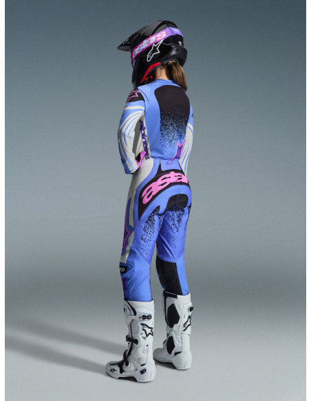Tenue cross femme Alpinestars 2026 Stella Techstar Nomur - Light Bleu Blanc Noir