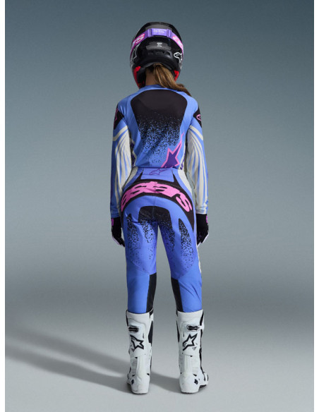 Tenue cross femme Alpinestars 2026 Stella Techstar Nomur - Light Bleu Blanc Noir