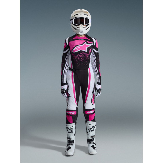 Tenue cross femme Alpinestars 2026 Stella Techstar Nomur - Noir Blanc Fuchsia