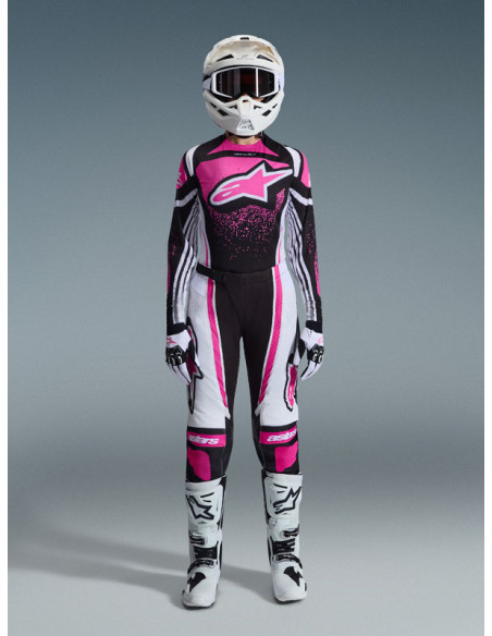 Tenue cross femme Alpinestars 2026 Stella Techstar Nomur - Noir Blanc Fuchsia