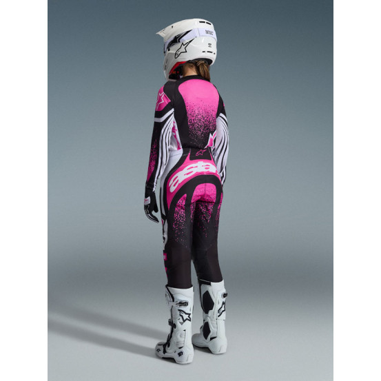 Tenue cross femme Alpinestars 2026 Stella Techstar Nomur - Noir Blanc Fuchsia
