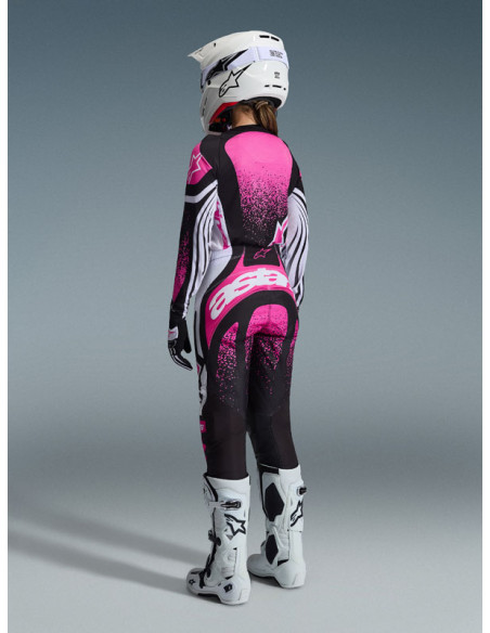 Tenue cross femme Alpinestars 2026 Stella Techstar Nomur - Noir Blanc Fuchsia