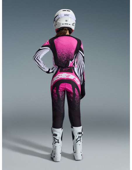 Tenue cross femme Alpinestars 2026 Stella Techstar Nomur - Noir Blanc Fuchsia