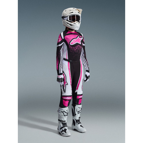 Tenue cross femme Alpinestars 2026 Stella Techstar Nomur - Noir Blanc Fuchsia