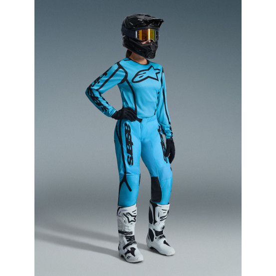 Tenue cross femme Alpinestars 2026 Stella Fluid Apex - Tropical Bleu Noir