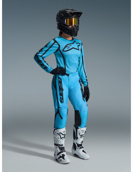 Tenue cross femme Alpinestars 2026 Stella Fluid Apex - Tropical Bleu Noir