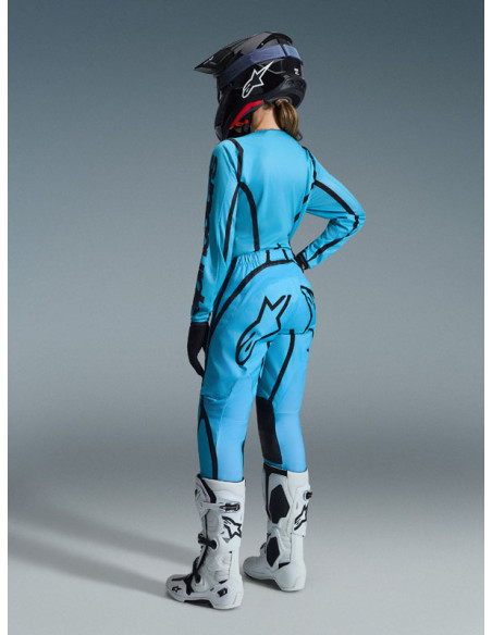 Tenue cross femme Alpinestars 2026 Stella Fluid Apex - Tropical Bleu Noir