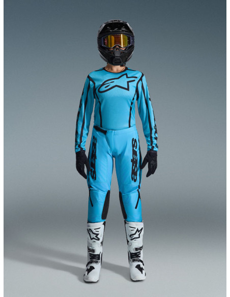 Tenue cross femme Alpinestars 2026 Stella Fluid Apex - Tropical Bleu Noir